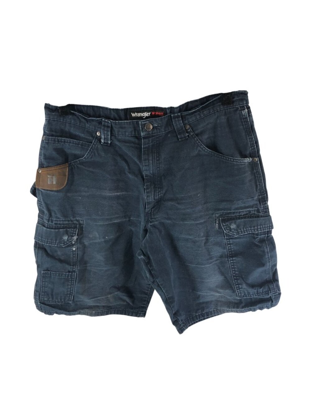 Wrangler Riggs Workwear Mens 36 Blue Cotton Cargo Utility Shorts Ripstop